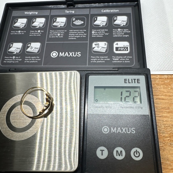 Vintage 10k Yellow Gold Dolphin Ring Size 8.75 Diamond Eyes Ocean Beach - Picture 9 of 12